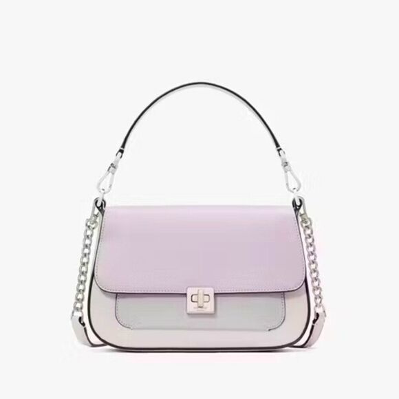 Kate Spade Phoebe Violet Colorblock Small Flap Crossbody - Picture 1 of 7